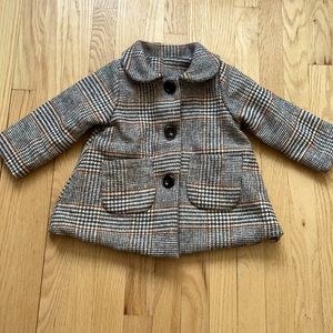 Plaid coat 4T warm, cotton